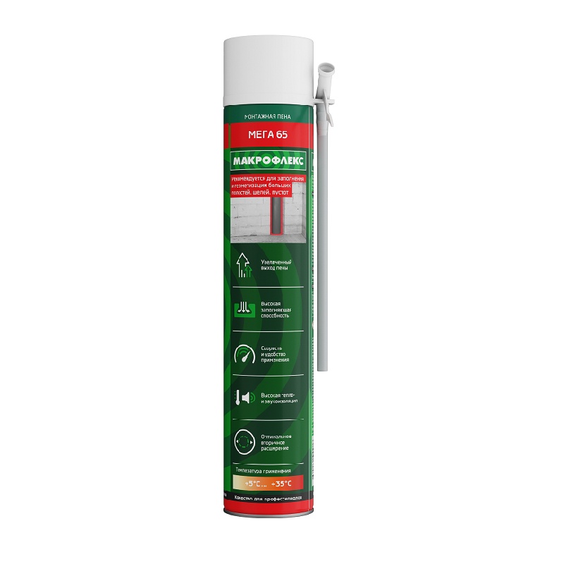 Пена монтажная Makroflex Mega STD 65 Pro (0,85 л)