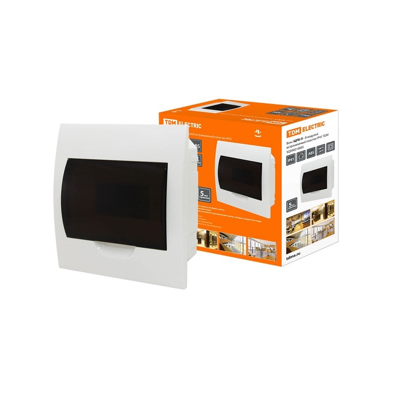 Щит распределительный встраиваемый ЩРВ-П-8, IP41, белый