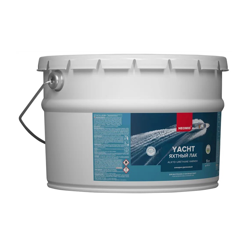 Лак яхтный Neomid Yacht алкидно-уретановый глянцевый (9 л)