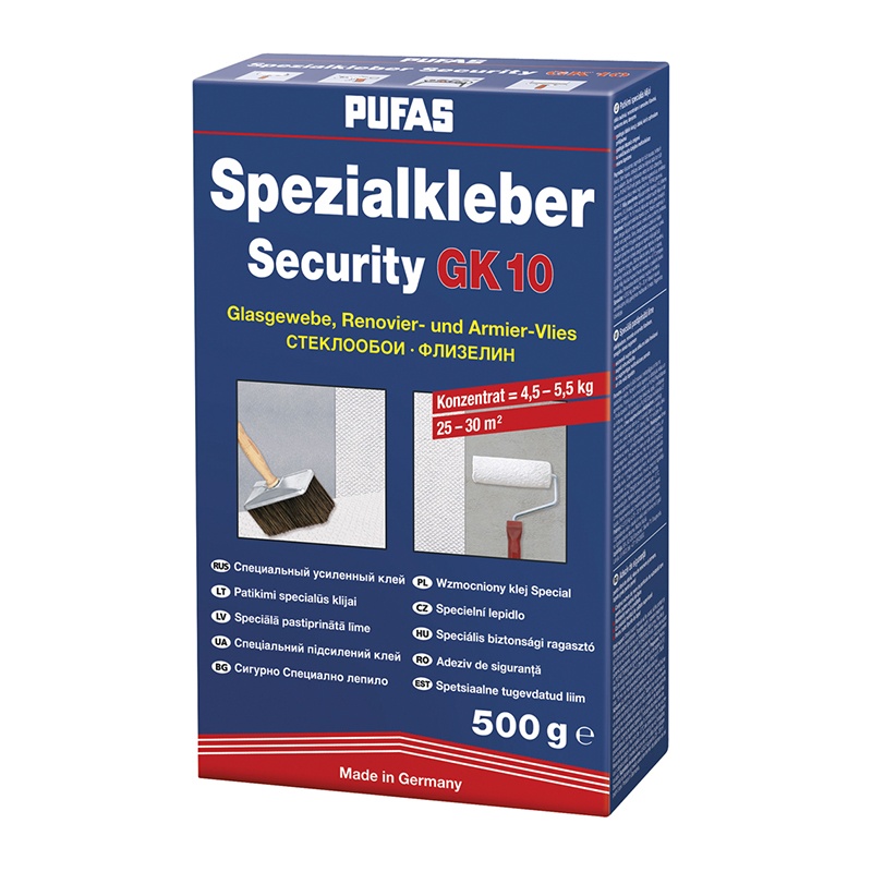 Клей для стеклообоев Pufas Spezialkleber Security GK10 (0,5 кг)