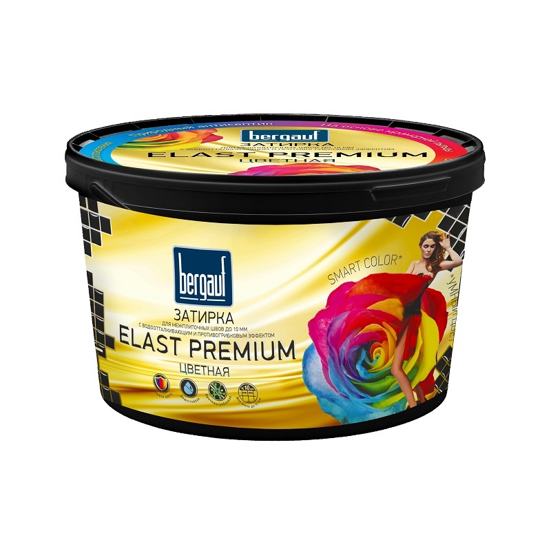 Затирка Bergauf Elast Premium графит, 1-10 мм, 2 кг
