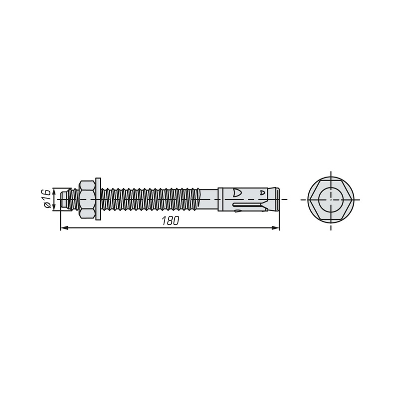 Анкер клиновой SWFS М16х180 (20 шт)