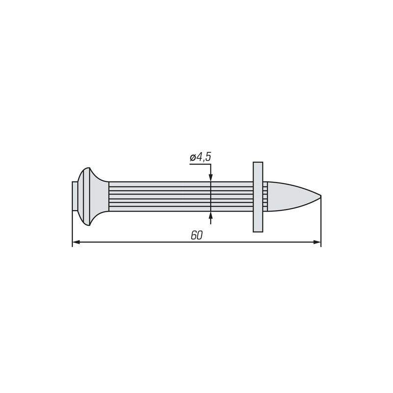 Дюбель-гвоздь монтажный SWFS 4,5х60 (0,5 кг)
