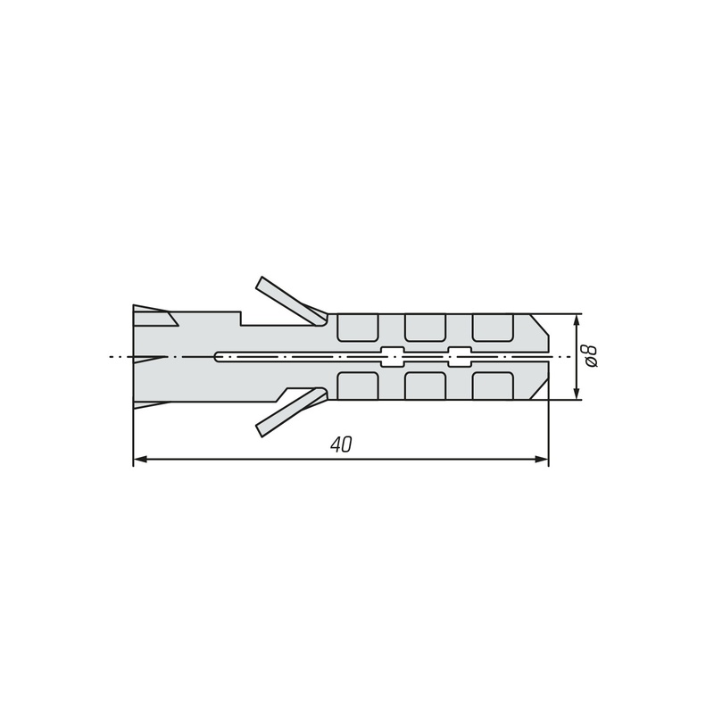 Дюбель PR 8х40 нейлон (9 шт)