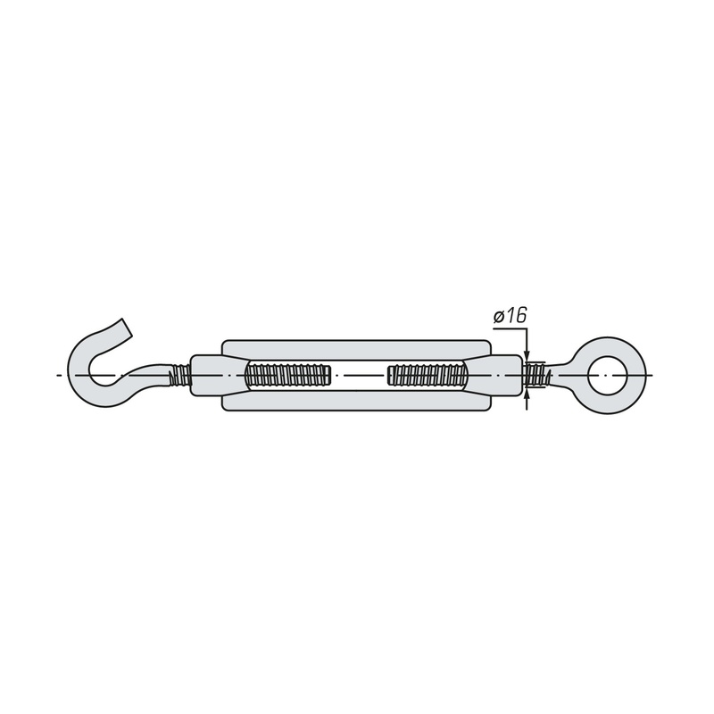 Талреп (крюк-кольцо) SWFS DIN1480 М16 (1 шт)
