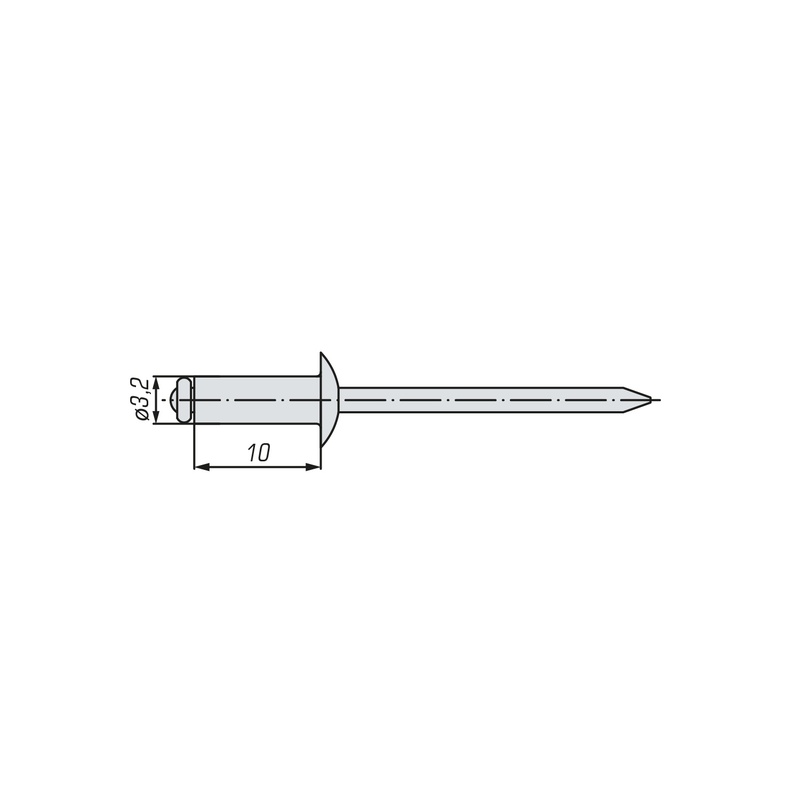 Заклепка вытяжная комбинированная SWFS 3,2х10 (100 шт)