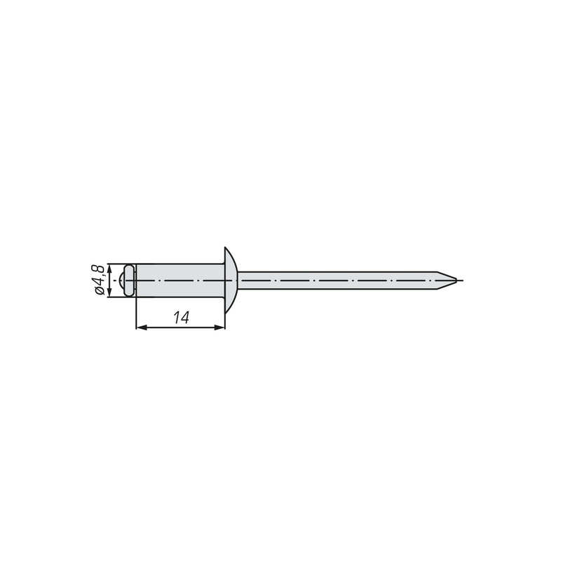 Заклепка вытяжная комбинированная SWFS 4,8х14 (100 шт)